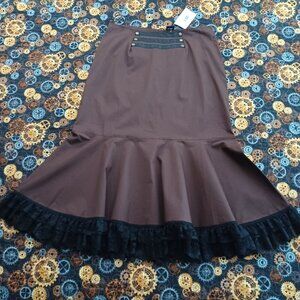 Brown Steampunk Skirt - Size XL